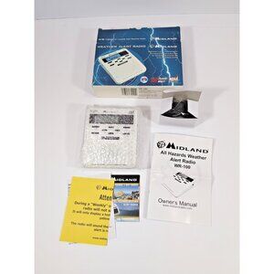Midland WR-100 Weather Alert Radio NOAA Storm Warning Complete New Open Box